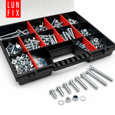 Sada šroubů, matic a podložek M12 390ks. pozink