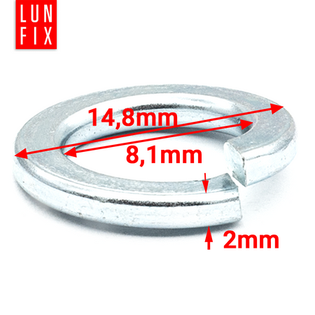 Pružná podložka M8 pozinkovaná DIN127 20 ks