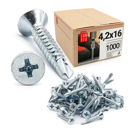 Samovrtný vrut se zápustnou hlavou 4,2x16 pro kov PH 1000ks.