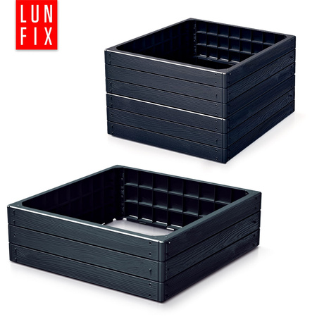 Zahradní záhon 75x75x25cm antracit pro zeleninu