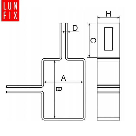 Příchytka plotového panelu rohová 40x60mm šedá