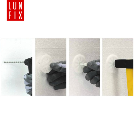 Talířová hmoždinka 200 mm s plastovým trnem 200ks.