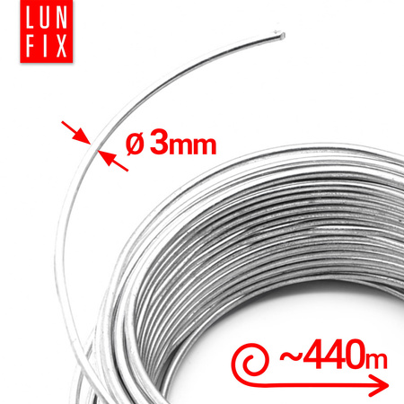 Napínací drát na pletivo pozinkovaný 3mm 440 m