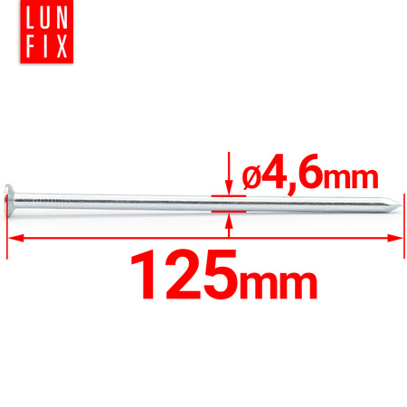 Stavební hřebíky 4,6x125 mm 5" pozinkované 1 kg