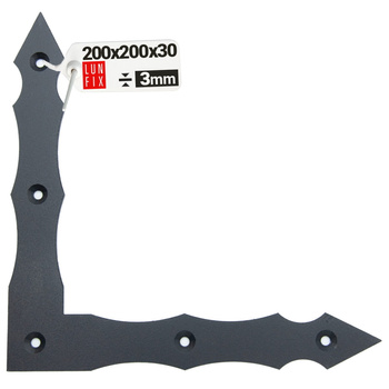 Dekorativní roh  200x200x30x3mm 1ks
