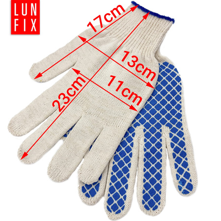 Pracovní rukavice bavlněné povlečené latexem velikost 9-L 1 kus