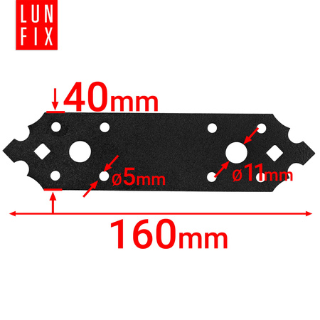 Dekorativní perforovaná deska 160x40x2,5 SDLP3 10 ks