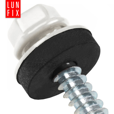 Samořezný vrut do plechu 4,8x25 bílý RAL 9010 250ks.