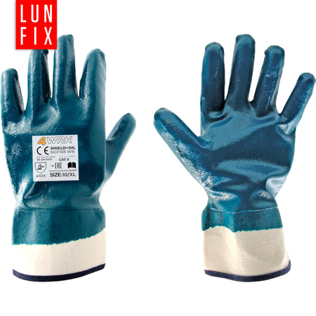 Pracovní rukavice odolné proti oleji 10 XL 12ks.