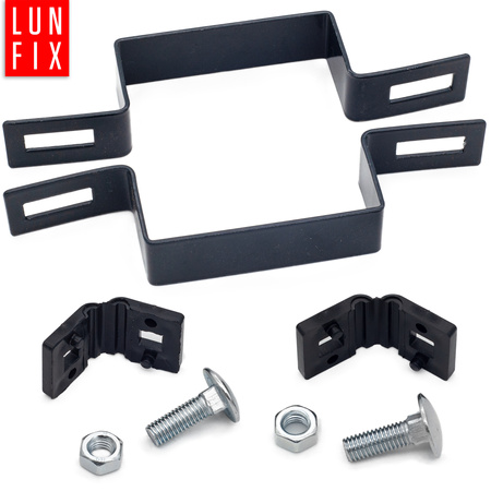 Příchytka plotového panelu průběžná 80x80mm šedá