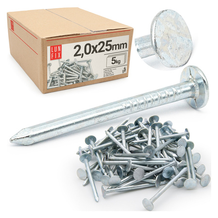Hřebíky na lepenku 2x25 mm 5kg