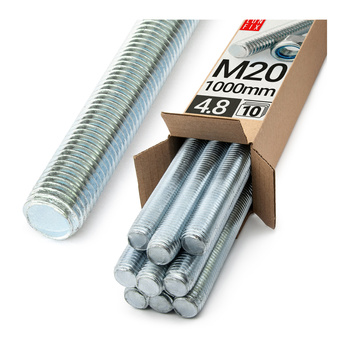 Závitová tyč M20 pozinkovaná 1000 mm 4.8 10ks.