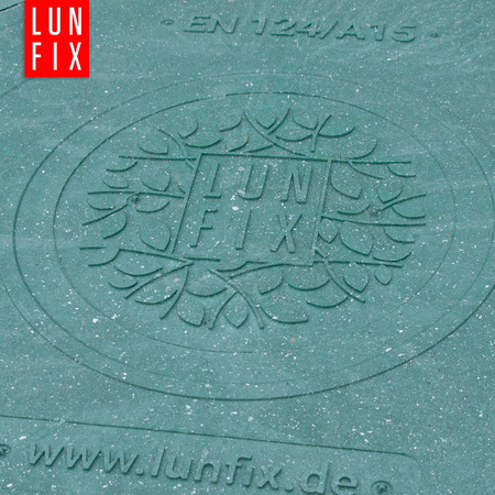 Poklop šachty, víko DN 600 mm, 60 cm, zelený A15 1,5 t