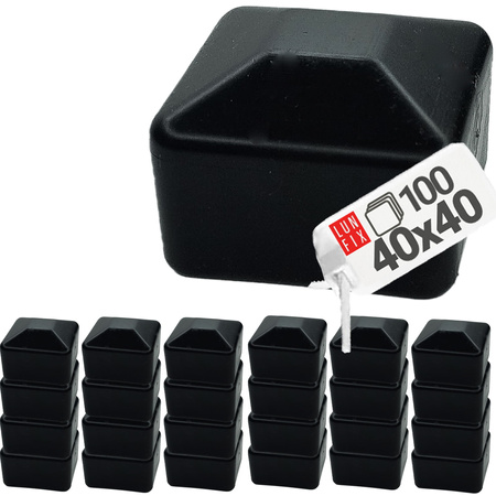 Čepička PVC na sloupek 40x40 mm černá 100ks.