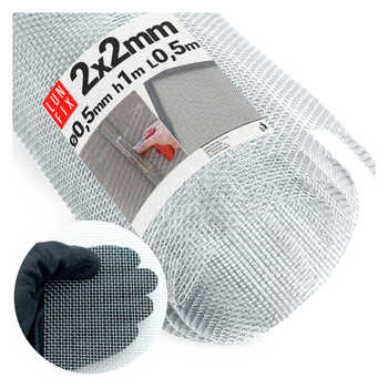 Pozinkované tkané pletivo oko 2x2mm fi0,5mm h1m 0,5m2