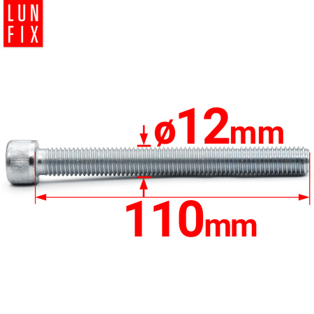 Šroub s válcovou hlavou M12x110 vnitřní šestihran DIN912 třída 8,8 1kg
