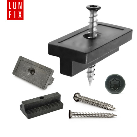 Montážní klipy pro terasová prkna se šroubem 4x35 mm 100ks.