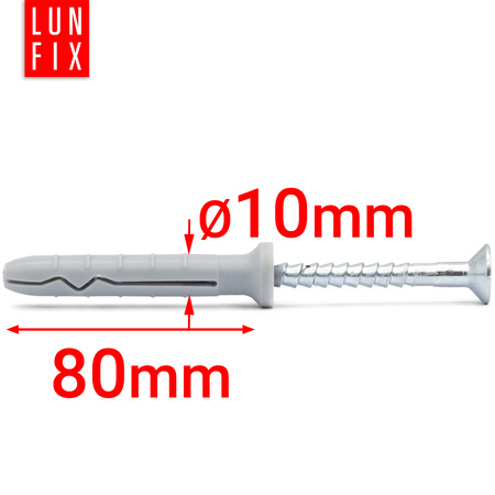 Hmoždinky natloukací 10x80 rozpěrné se zápustnou hlavou 50 ks.
