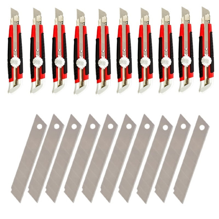 Odlamovací nožík 18mm sada 10ks. + čepele