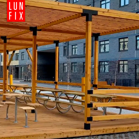 Spojka trámů L 70x70mm čtvercová podpora na hranoly 2 konci