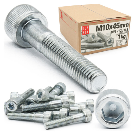 Šroub s válcovou hlavou M10x45 vnitřní šestihran DIN912 třída 8,8 1kg