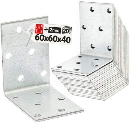 Montážní úhelník 60x60x40x2 KM7 20ks.