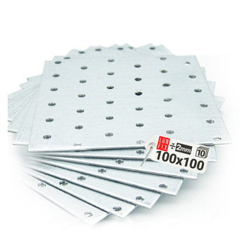 Perforovaná spojovací deska 100x100x2 10 Ks.