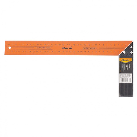 Tesařský úhelník 350 mm stavební kovový s měřítkem