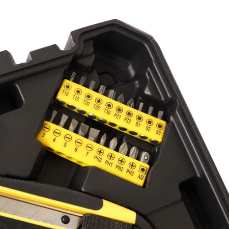 Sada domácích nástrojů AKU šroubovák USB vrtáky bity 110 kusů