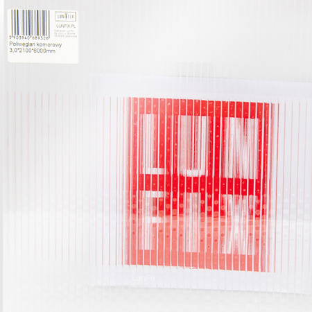 Komůrkový polykarbonát 4 mm čirý 695x1500 mm