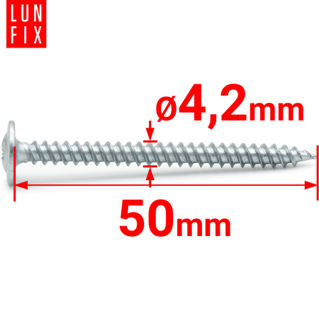 Vrut s talířovou hlavou 4,2x51 na kov 250ks.