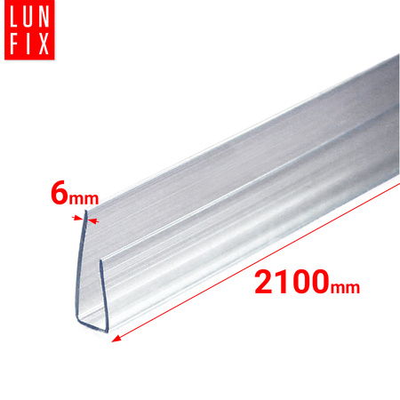 Těsnicí lišta pro polykarbonát 6 mm, 2100 mm