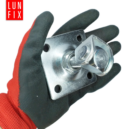 Nastavitelný závěs M20 100x100x4mm s deskou pro brany, branka a dveře