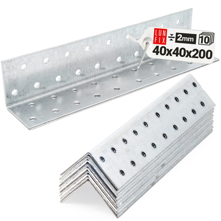 Montážní úhelník 40x40x200x2 KM6 10ks.