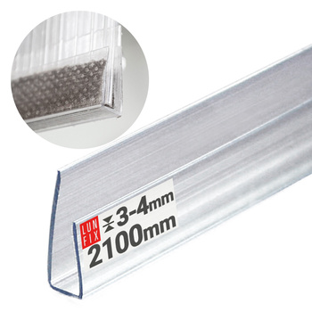 Těsnicí lišta pro polykarbonát 3-4 mm, 2100 mm