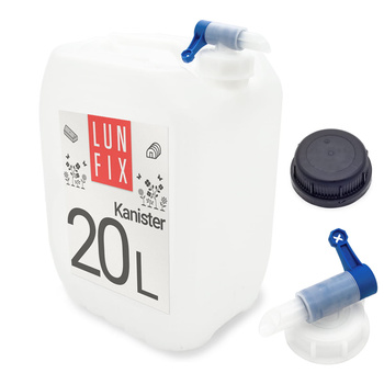 Kanystr na vodu s kohoutkem 20l HDPE kanystr + uzávěr