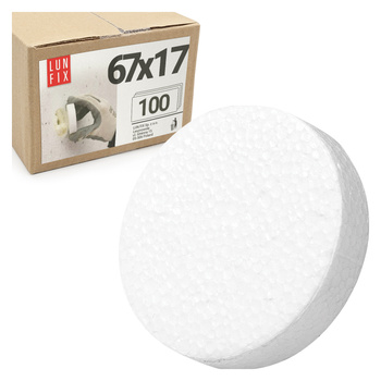 Zátka polystyrenová bíla 67 mm 100ks.