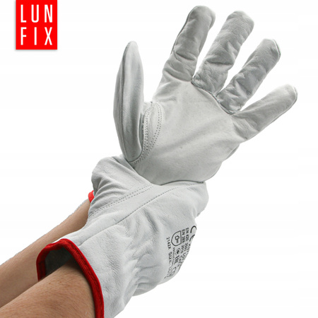 Pracovní rukavice  kožené  vel. 10 XL bílé 1 pár