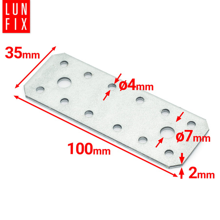 Plochá spojka 100x35x2 LP0 10ks.