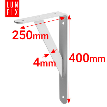 Držák police na zeď 40x25cm ocelový