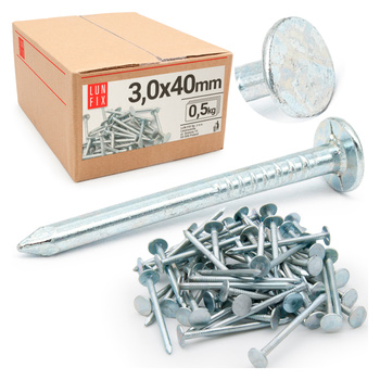 Hřebíky na lepenku 3x40 mm 1,5" 0,5 kg