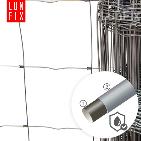 Lesnické pletivo uzlové fi2/1,6mm h1,2m 50m + skoby 100ks.