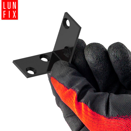 Černý montážní úhelník 40x40x20x2 1ks.