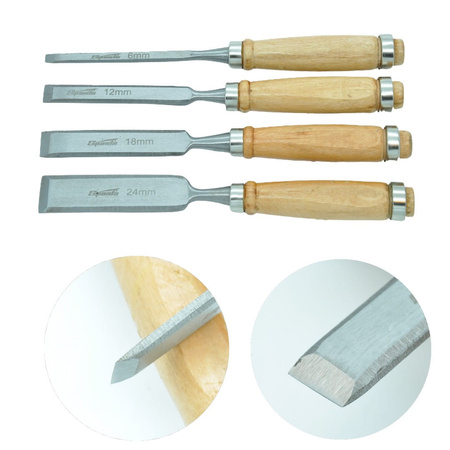Sada dlát na dřevo (6-12-18-24mm) 4 dláta