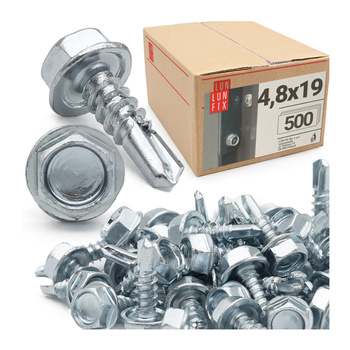 Samovrtný šroub 4,8x19 šestihranný DIN7504K pozinkovaný 500ks.
