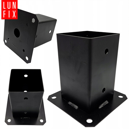 Černá patka 10x10 cm + šrouby