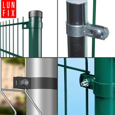 Příchytka plotového panelu koncová fi60 mm stříbrná