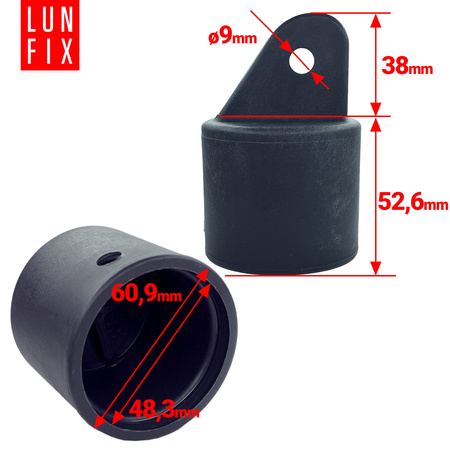 Koncovka na rozpěru  fi48mm šedá