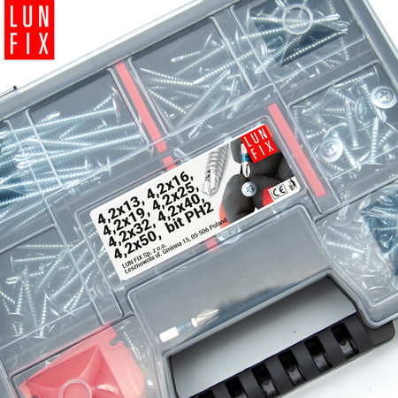 Sada šroubů do kovu 290ks + koncovka PH2