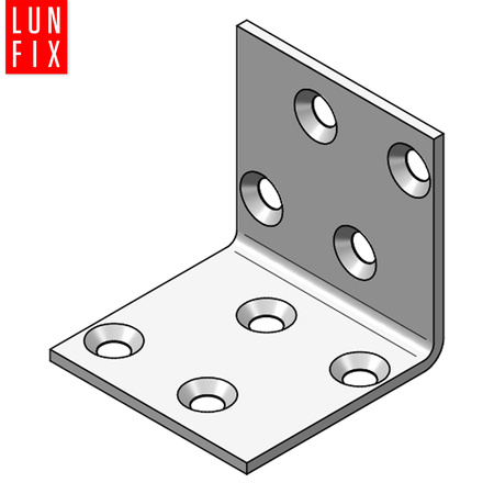 Černý montážní úhelník 40x40x40x2 1ks.